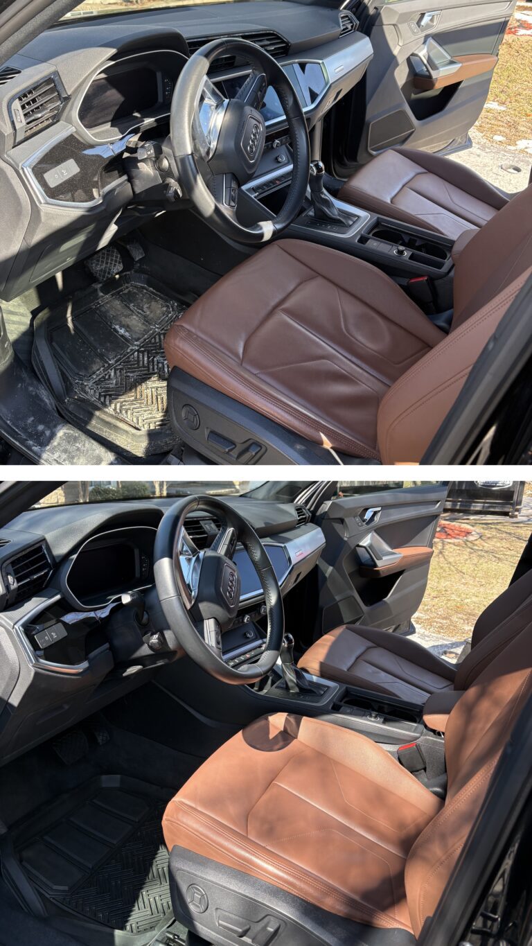 Professional leather seat conditioning and deep cabin cleaning included in our interior car detailing Kingston packages.